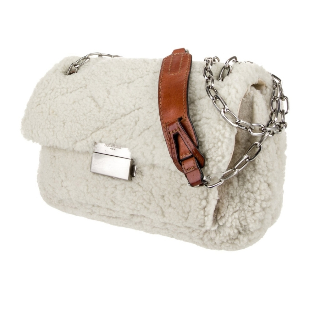 Zadig & Voltaire Cream Shearling Shoulder Bag